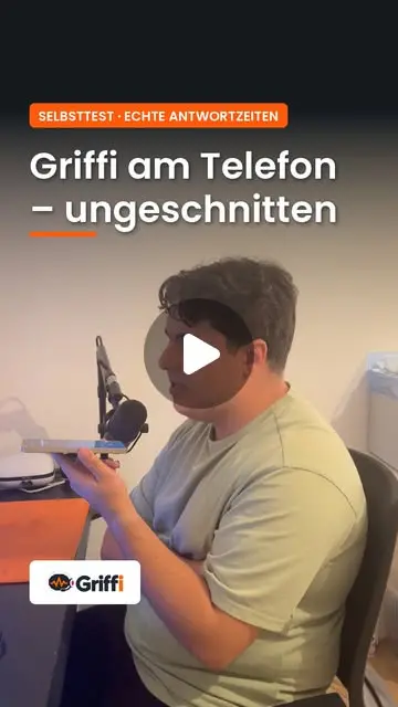 Reel cover: Tarik with a phone at a microphone, titled “Griffi on the phone, uncut”.