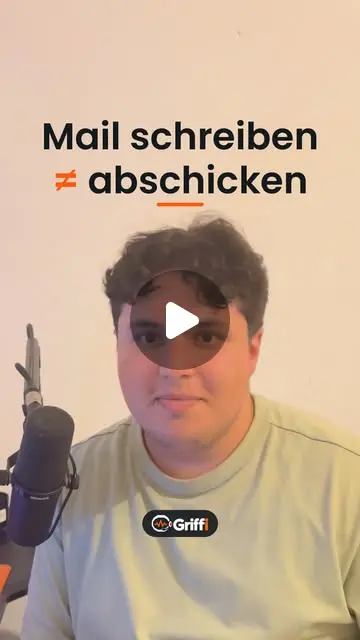 Reel cover: Tarik at a microphone under the text “Writing an email ≠ sending it”.