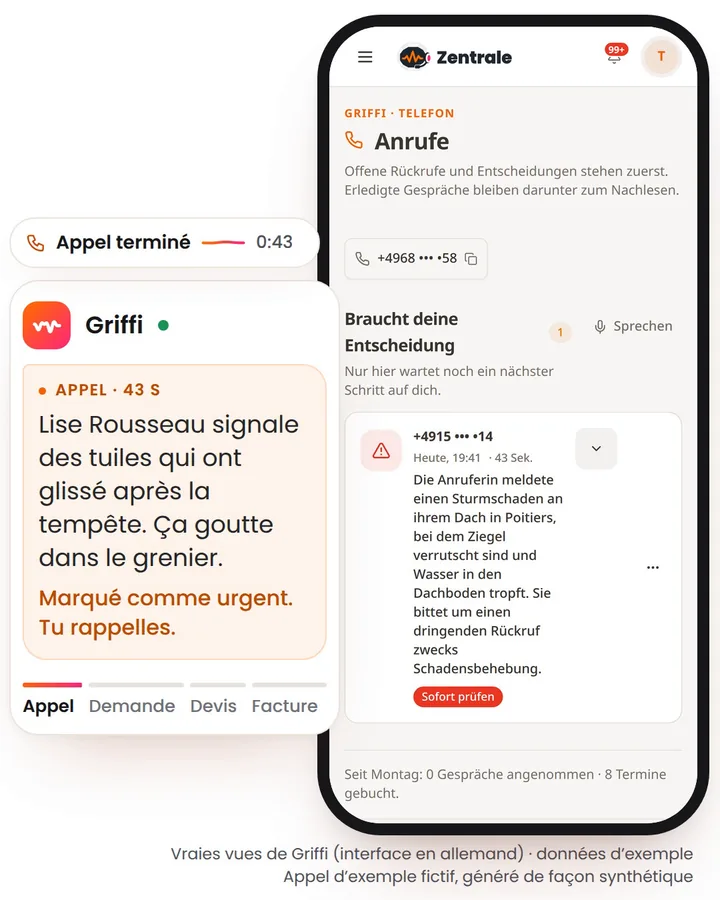 Toiture abîmée par la tempête