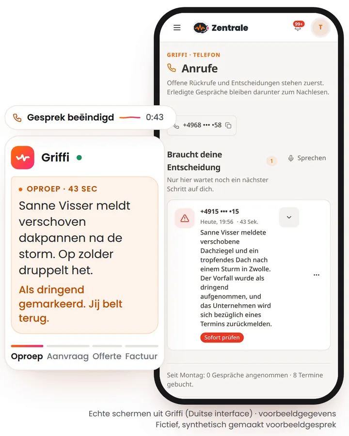 Stormschade aan het dak