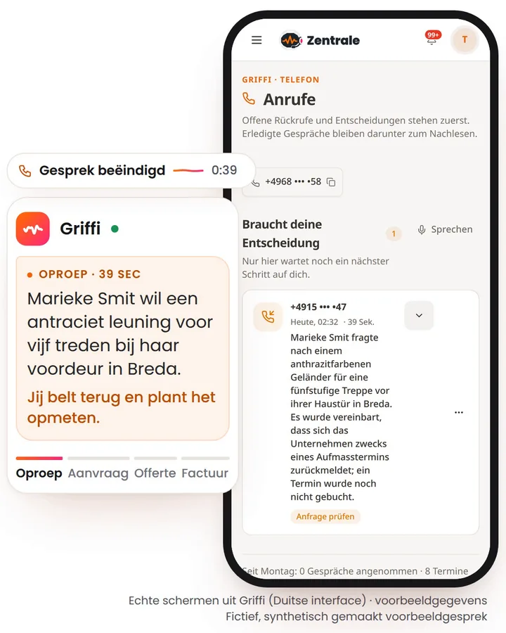 Een leuning voor de buitentrap
