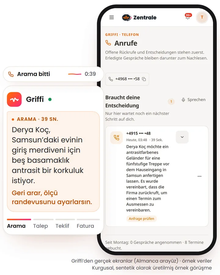 Giriş merdivenine korkuluk